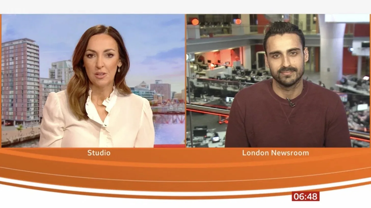 Ax Sharma live from the BBC London Newsroom in a split-screen interview